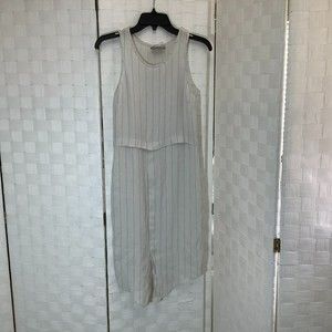asos white pink stripe dress size 0